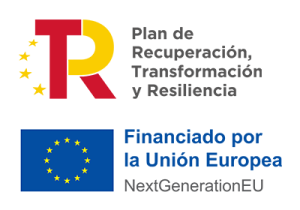 logotipo del plan de recuperación, transformacional y resiliencia y logotipo de next generation eu, financiado por la unión europea